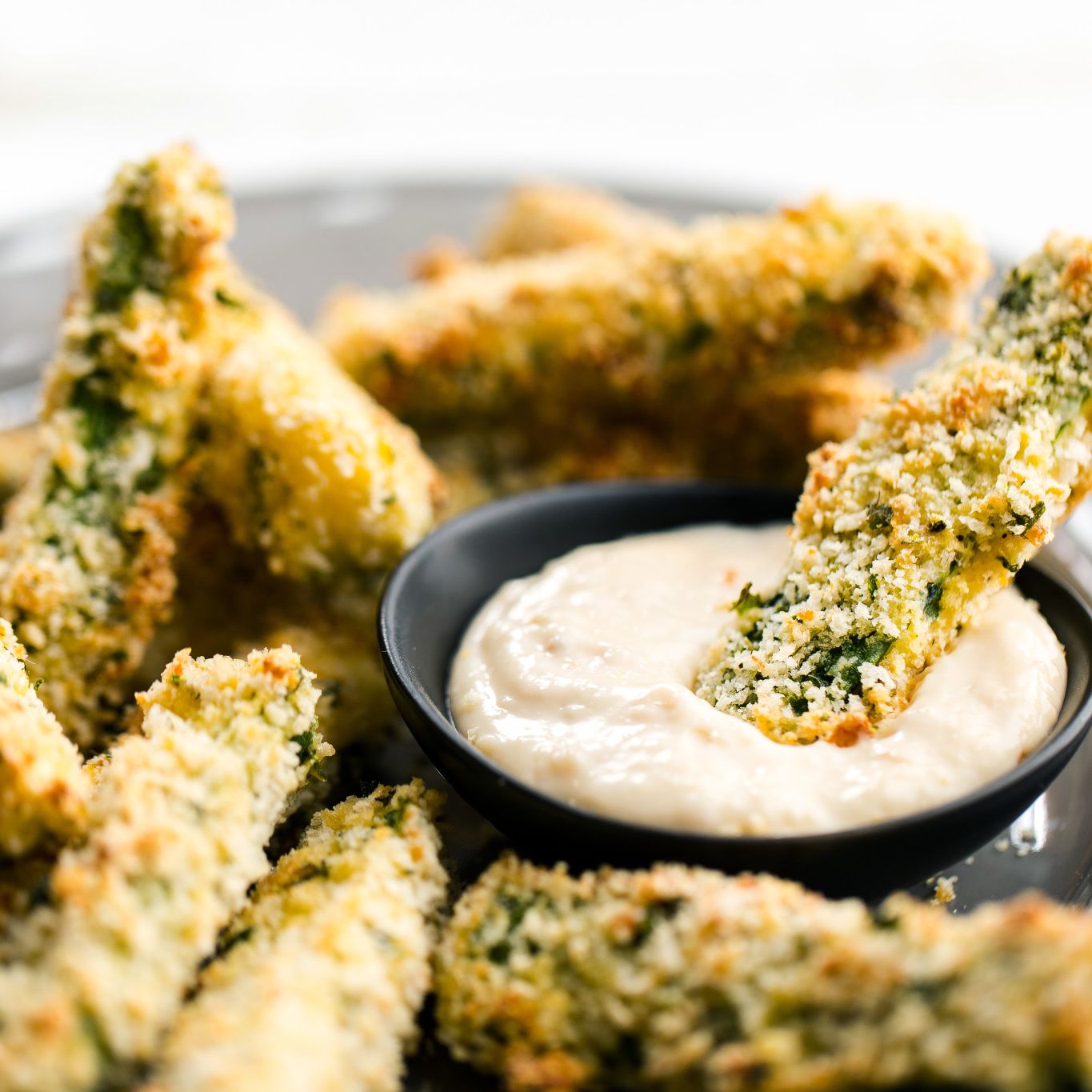 Baked Zucchini Fries with Roasted Garlic Aioli Gourmet Garden